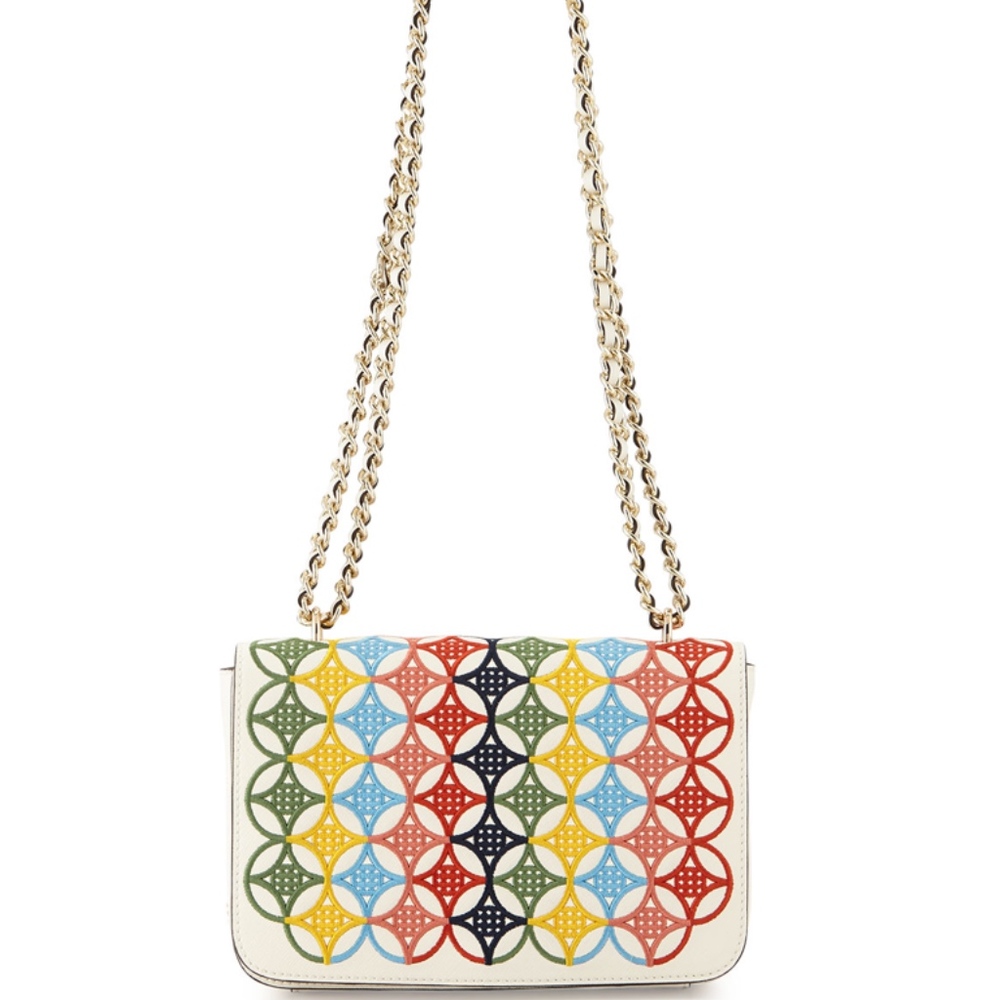 Tory Burch Robinson Embroidered Top-Flap Bag